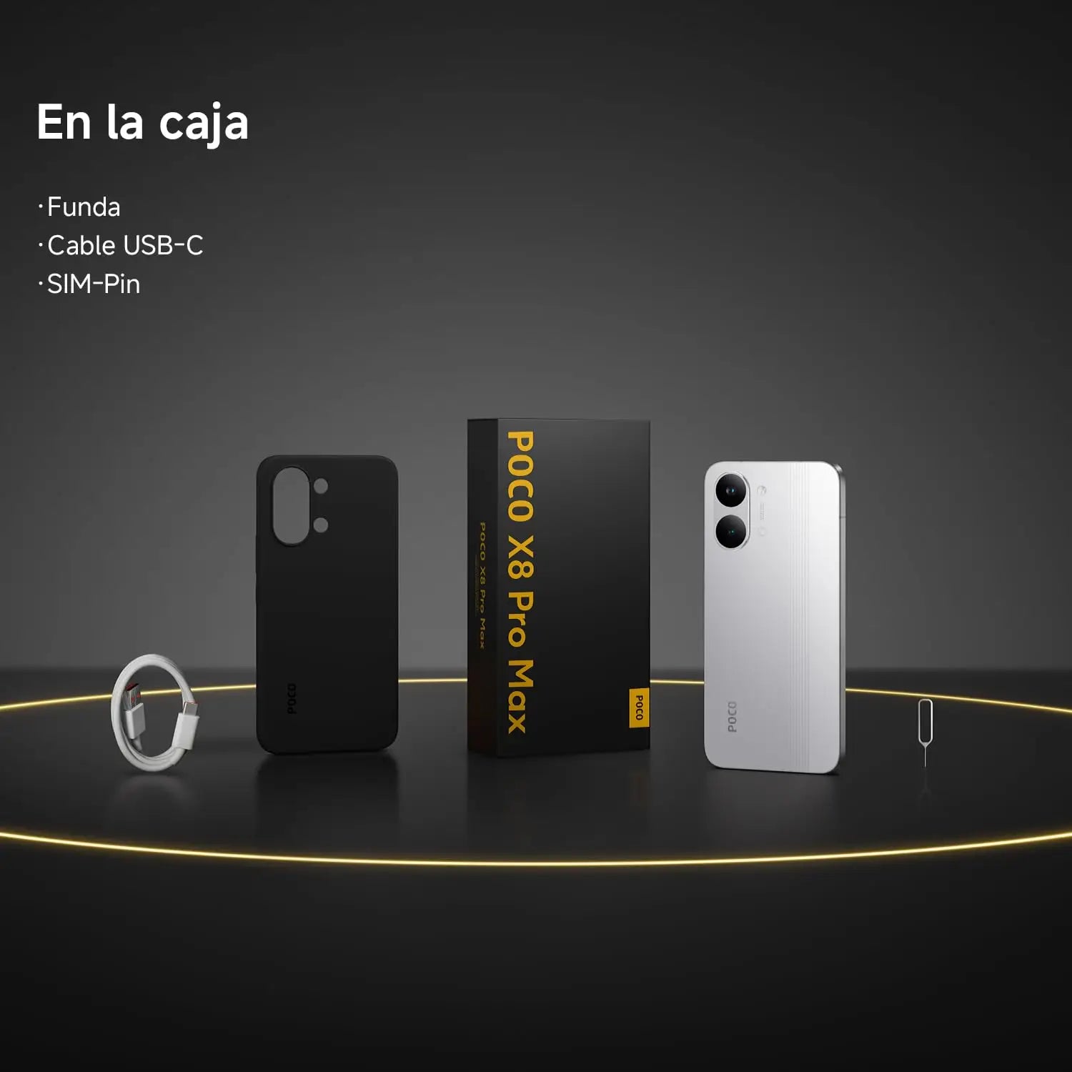Smartphone Xiaomi Poco X8 Pro Max: versiones de 12 GB/256 GB y 12 GB/512 GB, procesador Dimensity 9500s, batería de 8500 mAh, sensor Light Fusion 600 de 50 MP con OIS, cargador no incluido (versión española).
