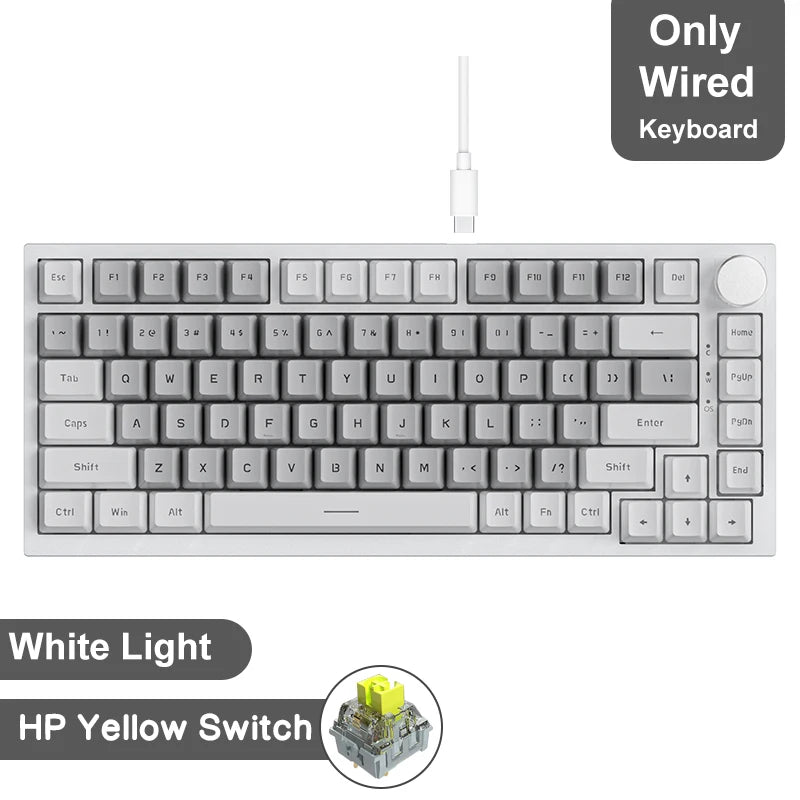 Teclado mecánico inalámbrico AJAZZ AK820/Pro Bluetooth 5.1 2.4G USB-C con cable intercambiable en caliente RGB para juegos con junta con