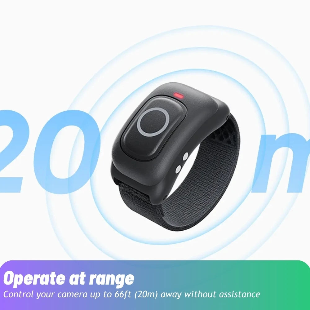 Insta360 Ring Remote 20 m (66 pies) Mini mando de pulgar IPX7 RC para Insta 360 GO, Ultra, X5, Ace Pro 2 y X4 Air. Accesorios originales