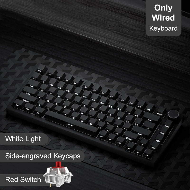Teclado mecánico inalámbrico AJAZZ AK820/Pro Bluetooth 5.1 2.4G USB-C con cable intercambiable en caliente RGB para juegos con junta con