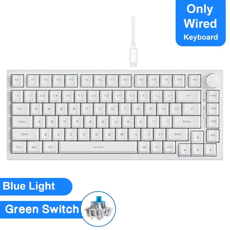 Teclado mecánico inalámbrico AJAZZ AK820/Pro Bluetooth 5.1 2.4G USB-C con cable intercambiable en caliente RGB para juegos con junta con
