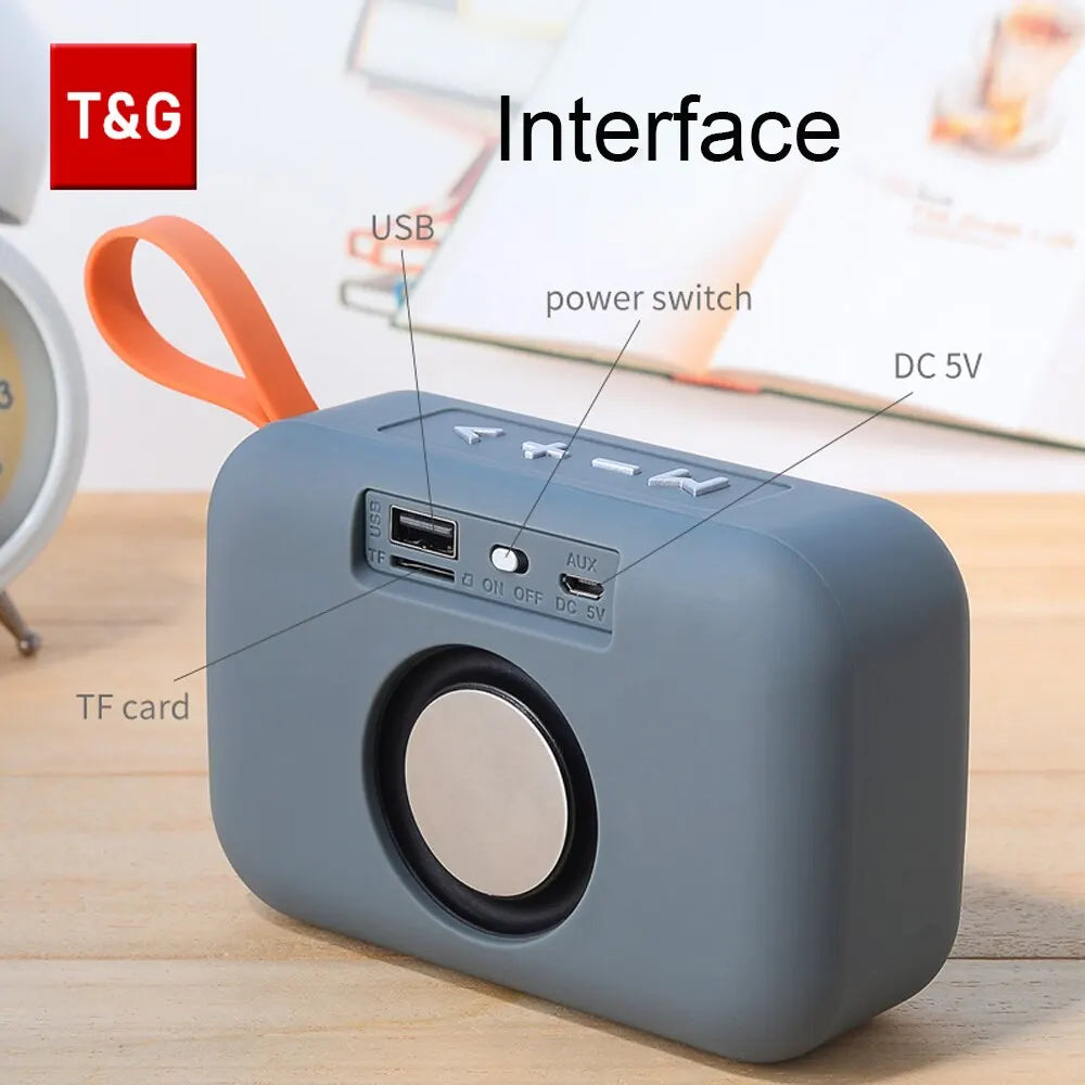 Mini barra de sonido portátil inalámbrica TG506 (Bluetooth 5.0, Hi-Fi), para interiores y exteriores; compatible con tarjeta TF y radio FM; resistente al agua.