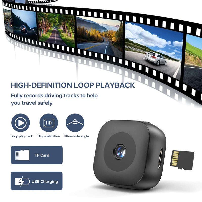 Minicámara inteligente 4K con visión nocturna a todo color, alta definición y WiFi; resistente al agua, con detección de movimiento y monitoreo de seguridad para el hogar.