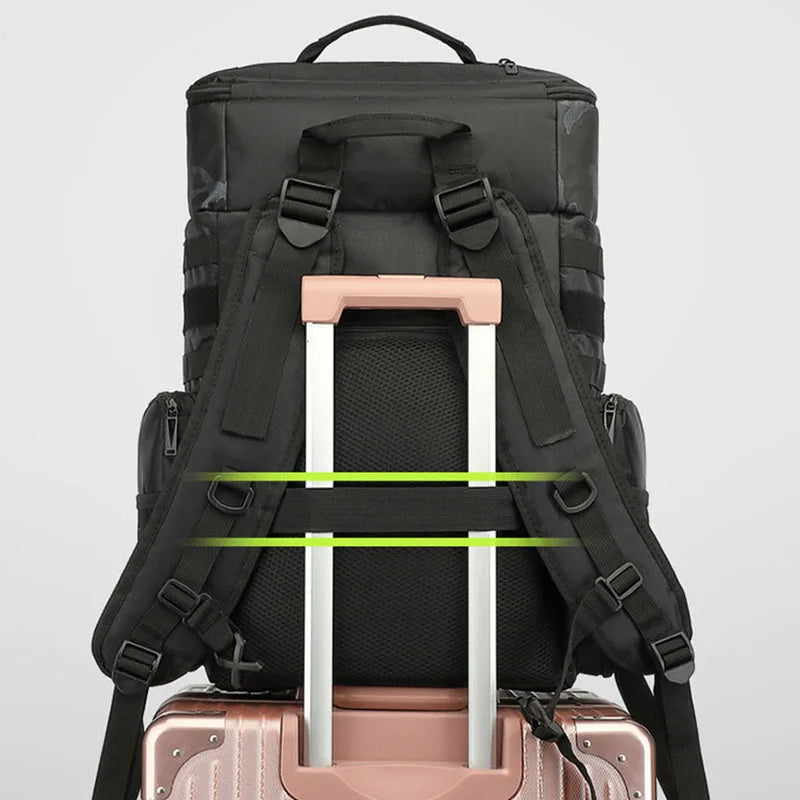Mochila para drones y equipo de escalada: bolsa grande para fotografía, deportes y actividades al aire libre, con compartimento para portátil y separación de artículos secos/húmedos; apta para viajes de negocios.