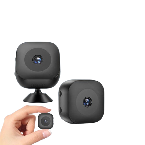 Cámara inteligente 4K mini con visión nocturna a color, alta definición y WiFi; impermeable, con detección de movimiento y monitoreo de seguridad para el hogar.