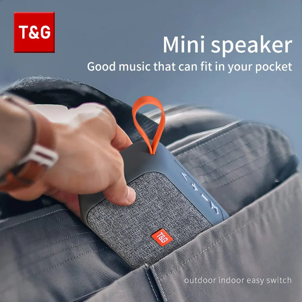 Mini barra de sonido portátil inalámbrica TG506 (Bluetooth 5.0, Hi-Fi), para interiores y exteriores; compatible con tarjeta TF y radio FM; resistente al agua.