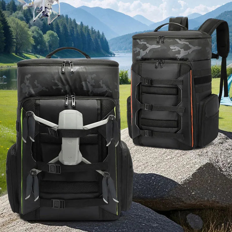 Mochila para drones y equipo de escalada: bolsa grande para fotografía, deportes y actividades al aire libre, con compartimento para portátil y separación de artículos secos/húmedos; apta para viajes de negocios.