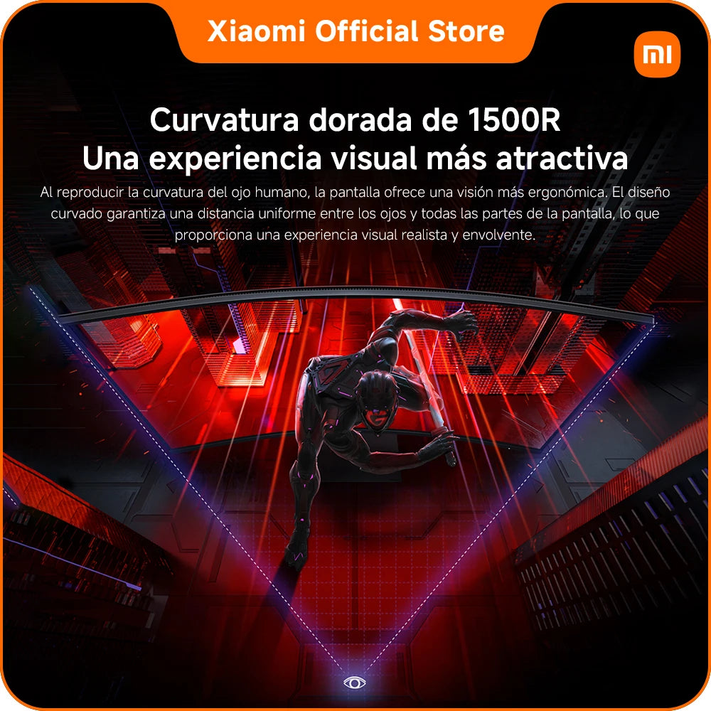 Xiaomi Curved Gaming Monitor G34Wqi, 180Hz High Refresh Rate, Wqhd Ultra-Wide Screen, 95% Dci-P3, 100% Srgb
